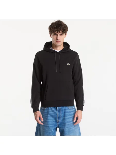 Hanorac cu glugă Lacoste negru