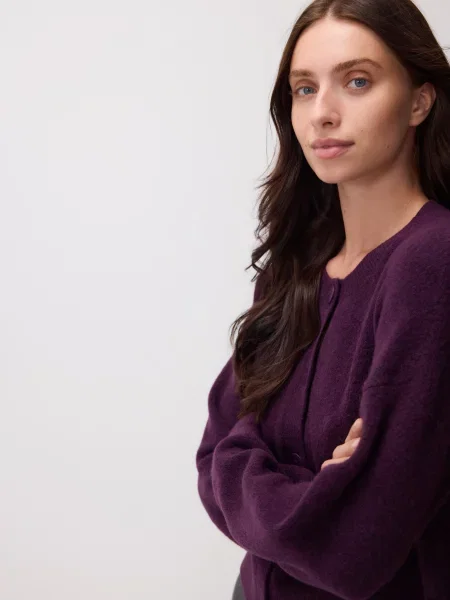 Reserved Кофта із опущеною лінією плечей темно-фіолетовий фіолетовий