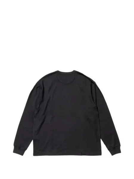 Lung tricou Calmlence cu decolteu rotund negru