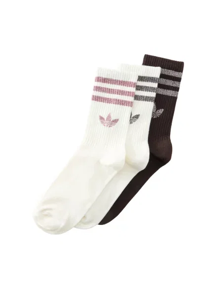 ADIDAS ORIGINALS Ponožky tmavě hnědá / bledě fialová / černý melír bílá