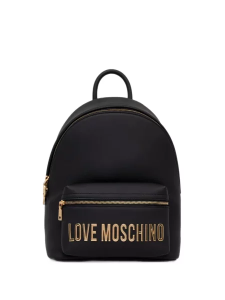 Rucsac Love Moschino cu autograf negru