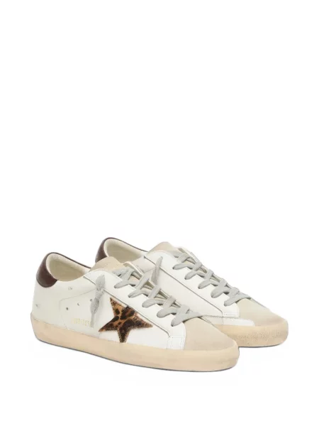 Bőr leopárdmintás sneaker Golden Goose nyomtatás fehér