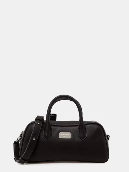Usnjena torbica Emporio Armani rjava