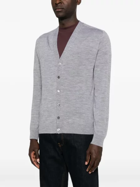 Cardigan Canali tricotate gri