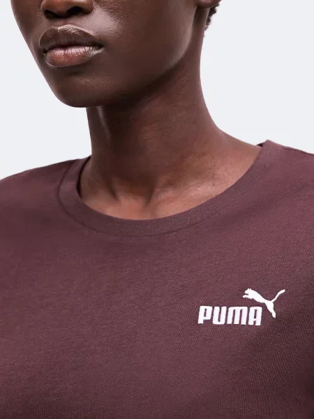 PUMA Funkčné tričko ESS Small No. 1 čokoládová / biela hnedá