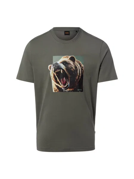 BOSS Orange Koszulka Doberman Mężczyźni zielony|szary S szara