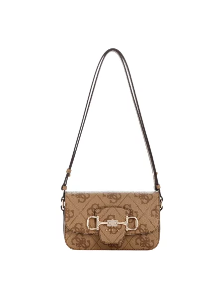 Guess torebka tote z imitacji skóry JANIE brązowa