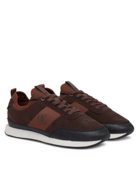 Calvin Klein Laisvalaikio batai Retro Runner Sock Laceup Mix ruda