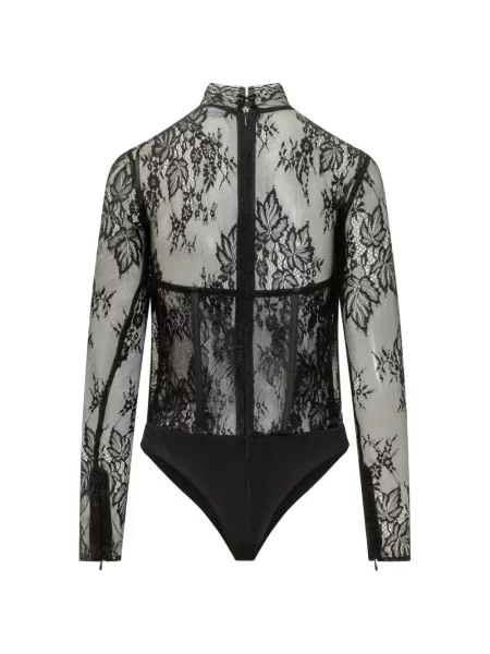 Body Actualee din dantelă negru
