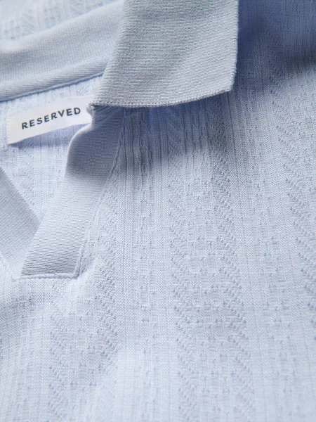 Поло Reserved голубое