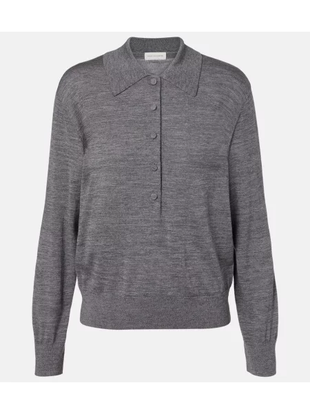 Vlněný svetr Dries Van Noten šedý