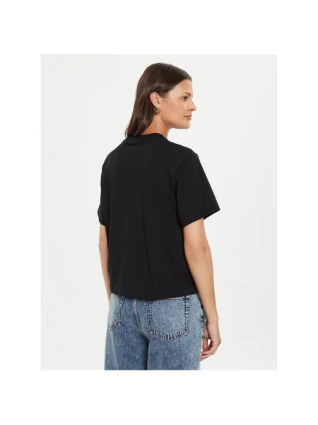Guess Jeans Tričko Boxy Fit čierna