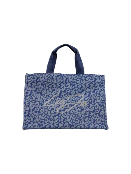 Чанта Liu Jo с принт с леопардов принт синьо