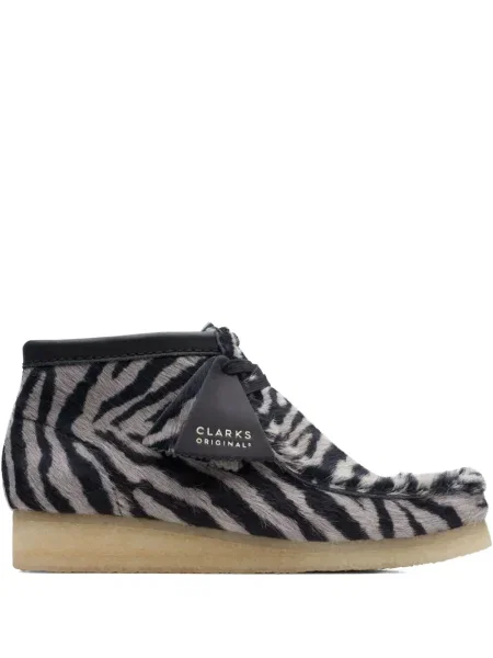 Botine Clarks Originals cu imagine cu model zebră negru