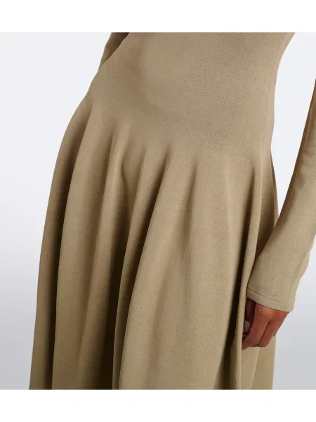 Rochie midi Toteme tricotate bej
