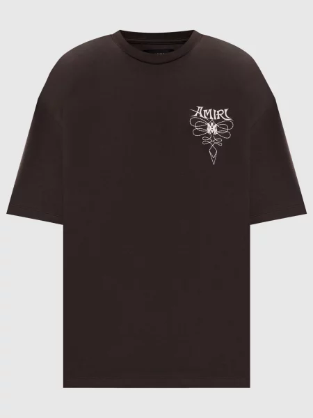 Футболка з принтом логотипа Amiri коричнева