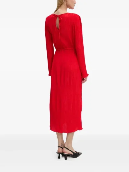 Rochie maxi Never Fully Dressed până la genunchi de costum roșu