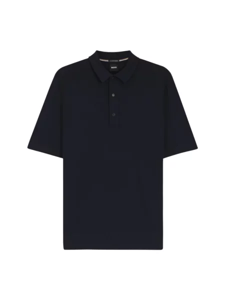 Koszulka polo o kroju regular fit z czystej żywej wełny model NOLANO' Hugo niebieska