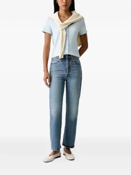 Prugasti ruksak Levi's® visoki struk siva