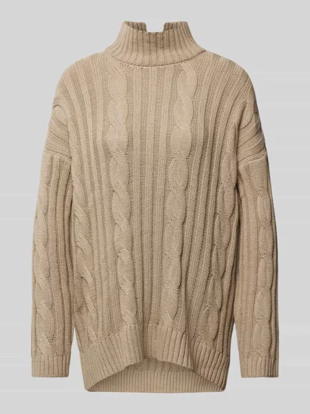 Sweter z dzianiny ze stójką z dodatkiem wełny model ‘HAYDA’ Noisy May