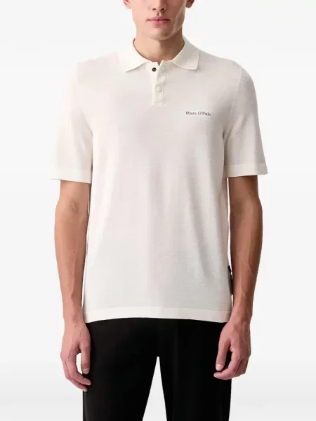 Къс поло тениска Marc O'polo бяло