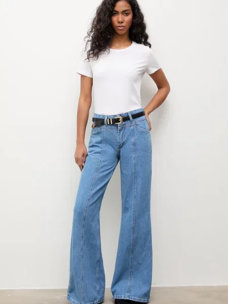 Answear.LAB jeansy bootcut niebieskie
