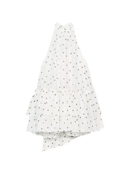 Rochie mini Aje cu buline alb