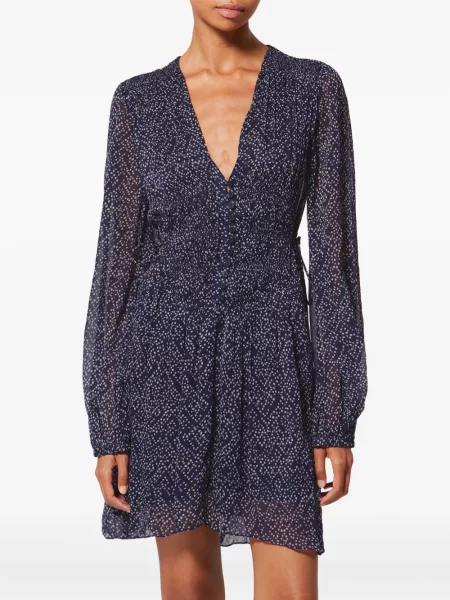 Rochie mini Marant Etoile cu buline de costum albastru