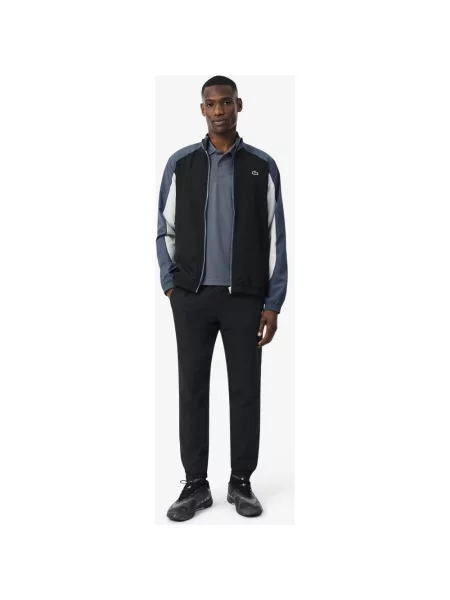 Dres Lacoste Sport unisex Printed Colour-Block szaroniebieski czarny XS biały
