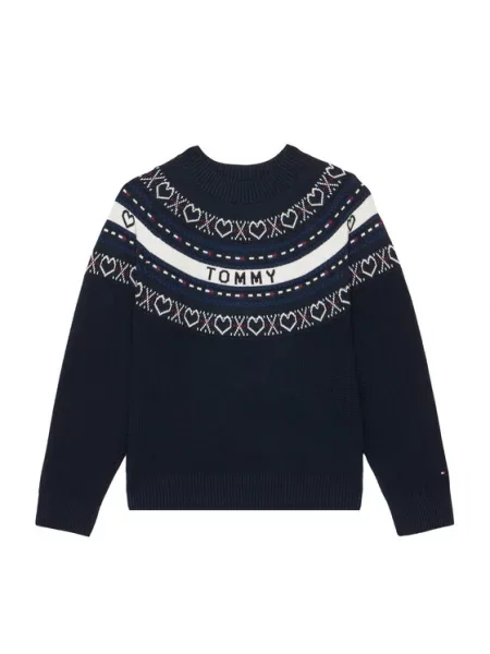 Tommy Hilfiger Πουλόβερ Intarsia Σκούρο μπλε