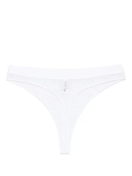 Chiloți tanga Maison Close alb