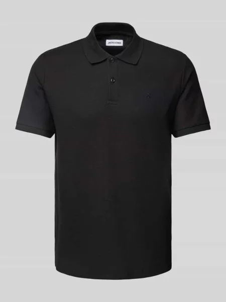 Koszulka polo z wyhaftowanym logo model ‘AUSTIN’ Jack & Jones czarna
