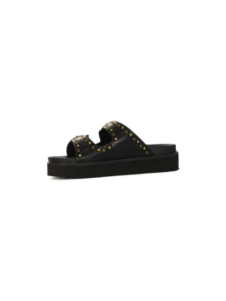 Pepe Jeans papuci POLA BUCKLE cu platforma negru