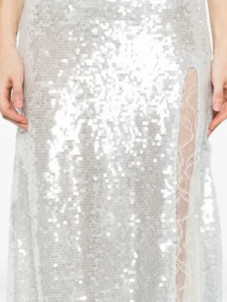 Rochie midi Roberta Einer cu paiete până la genunchi de costum albastru