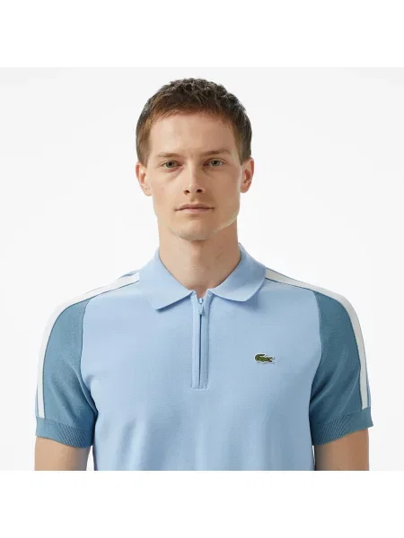 Поло Lacoste голубое