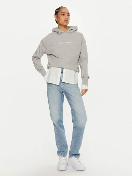 Calvin Klein Bluză Hero Logo gri