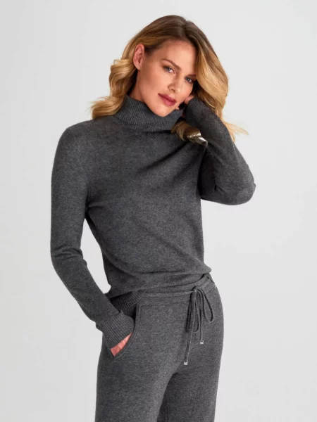 Женский однотонный гольф сіра