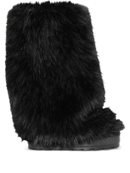 Botine Casadei cu blană negru