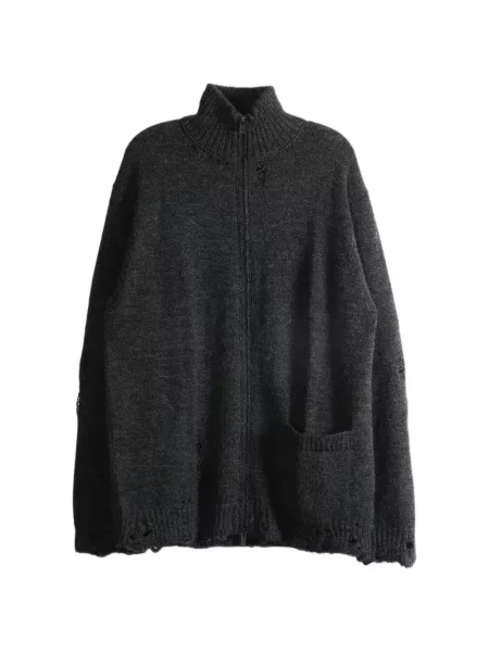 Pulover Yohji Yamamoto zdrențuiți gri