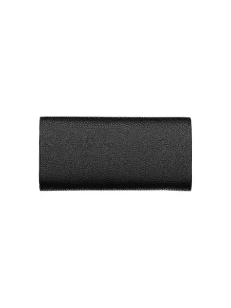 Lniany portfel Tommy Hilfiger czarny