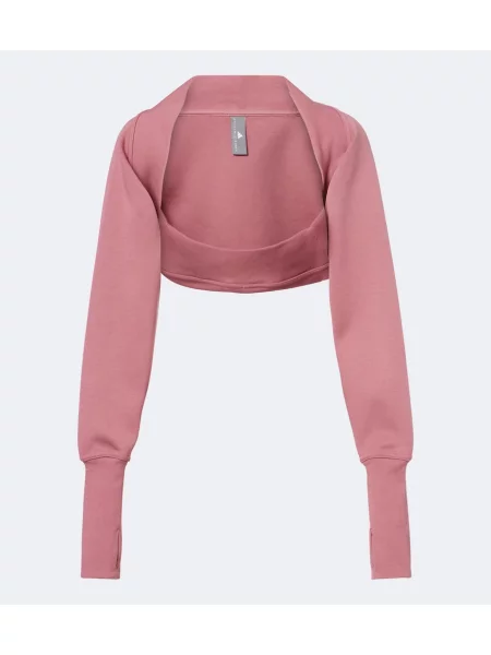 Hanorac din fleece Adidas By Stella Mccartney din fleece roz