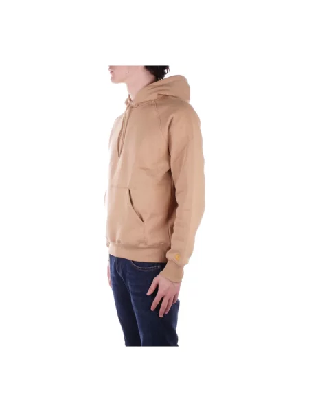Carhartt WIP Hooded Chase Sweatshirt Dusty H Brown Mężczyźni Bluzy i bluzy z kapturem Carhartt WIP Size: L brązowy