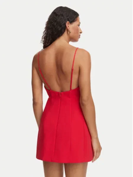 Bardot Cocktail obleka Branca A-Line Fit rdeča