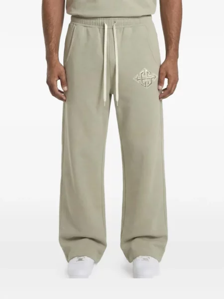 Pantaloni Exit Society cu imagine alergare cu cordon