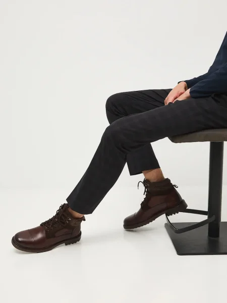 Medicine cizme înalte din piele maro