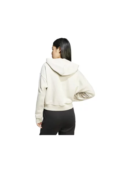 Adidas bluză Essentials cu glugă uni bej