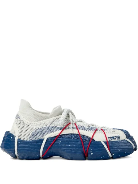 Sneakerși Camper cu șireturi din dantelă alb