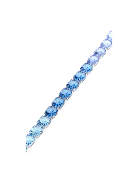 Lniana bransoletka Swarovski niebieska