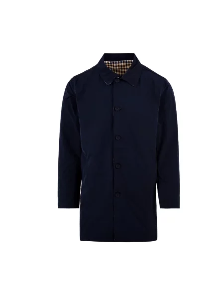 Trencz Aquascutum dwustronny niebieski