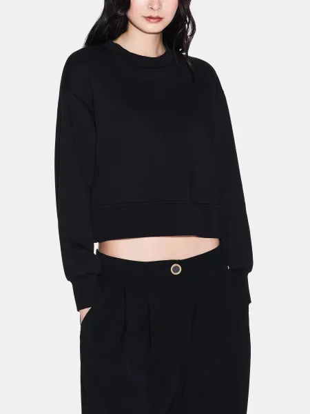 Світшот Armani Exchange бавовна/поліестер/еластан чорний